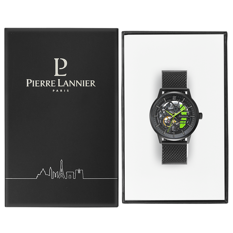 Pierre Lannier PADDOCK 338A469 – Montre Automatique Racing Milanais Noir