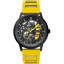 Pierre Lannier Paddock 341A449 – Montre Homme Chronographe 43mm Cadran Noir Bracelet Jaune Sport Racing