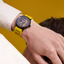 Pierre Lannier Paddock 341A449 – Montre Homme Chronographe 43mm Cadran Noir Bracelet Jaune Sport Racing