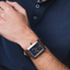 Montre Homme Pierre Lannier Hector Argenté Cadran Bleu Bracelet Cuir Brun – Réf. 342A164