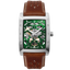 Montre Homme Pierre Lannier Hector Argenté Cadran Vert Bracelet Cuir Brun – Réf. 342A174