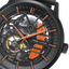Montre Pierre Lannier Homme PADDOCK 345A499 – Automatique, Cadran Squelette Noir, Détails Orange, Bracelet Milanais 22 mm
