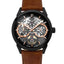 Pierre Lannier Monarck 347A434 – Montre Homme Chronographe 42mm Cadran Bleu Bracelet Cuir Brun