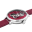 Montre Femme Pierre Lannier Mélodie Automatique 37 mm – Réf. 348A655 – Cadran Framboise, Bracelet Cuir Framboise