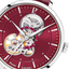 Montre Femme Pierre Lannier Mélodie Automatique 37 mm – Réf. 348A655 – Cadran Framboise, Bracelet Cuir Framboise