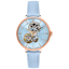 Montre Femme Pierre Lannier Mélodie Automatique 37 mm – Réf. 349A966 – Cadran Bleu Pastel, Bracelet Cuir Bleu, Cœur Ouvert