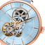 Montre Femme Pierre Lannier Mélodie Automatique 37 mm – Réf. 349A966 – Cadran Bleu Pastel, Bracelet Cuir Bleu, Cœur Ouvert