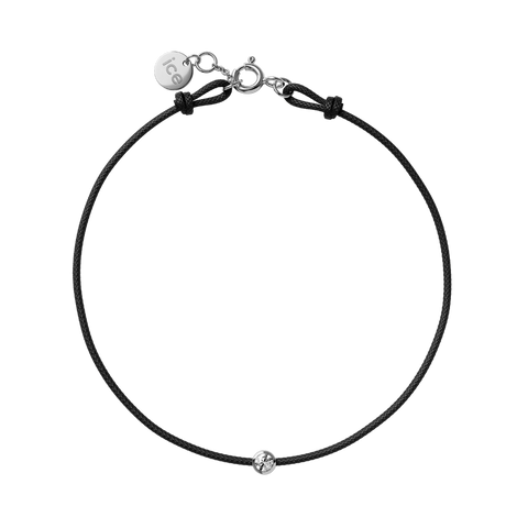 Bracelet ICE Jewellery Diamond Cord Black 021093 – Bracelet Cordon Noir & Diamant Véritable