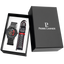 Coffret Montre Homme Pierre Lannier PADDOCK 385C439 – Cadran Noir & Bracelet Acier Milanais Noir