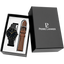 Coffret Homme ESSENTIAL Cadran Noir Bracelet Cuir Brun 388C439