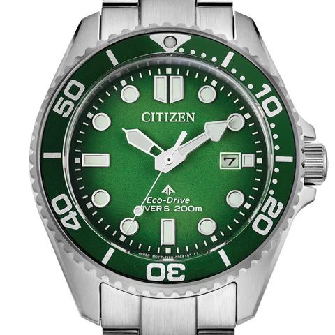 Montre Citizen Promaster BN0269-50W – Eco-Drive 40.6 mm Acier Vert Étanche 200m