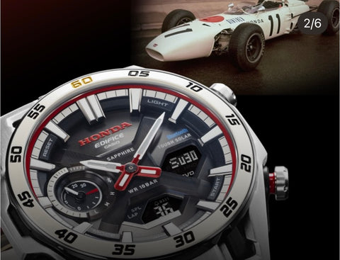 Montre Casio EDIFICE Honda Racing ECB-2300HR-1AER – Édition Spéciale 60e Anniversaire F1 – Solaire Bluetooth Verre Saphir