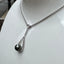 Collier Or Gris 750/1000 – Perle de Tahiti 10/11 mm & 18 Diamants Brillant 0,41 ct – Joaillerie de Luxe