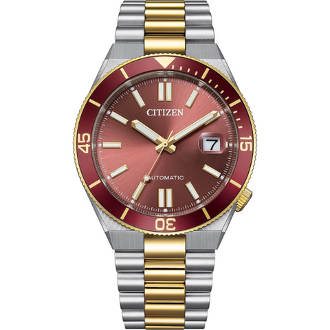 Citizen Tsuyosa Shore NJ0234-58X  Montre Automatique 40 mm Rouge Corail Bicolore