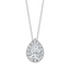Collier Lady Eïko – Diamant de Synthèse Poire 0.60 ct & Entourage – Or 18K – 42 cm