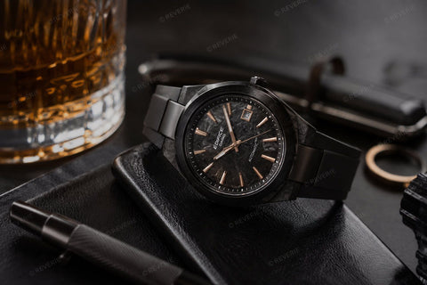 Montre Homme Casio Edifice EFK-200XPB-1AER Automatique | Boîtier & Cadran Carbone Forgé Noir et Index Or Rose