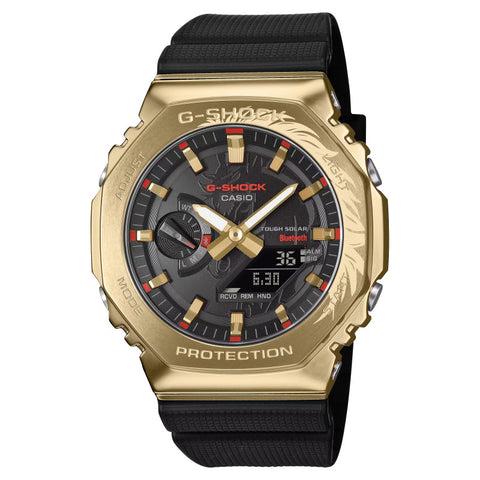 G-SHOCK GBM-2100CX-9AER – Édition Limitée Cheval de Feu 2026 – Solaire + Bluetooth – Acier Doré – 20 ATM