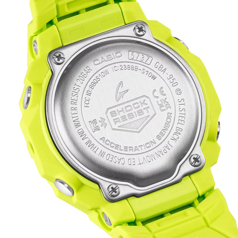 G-SHOCK GBA-950-9A3ER G-SQUAD Bluetooth Running Jaune Vert