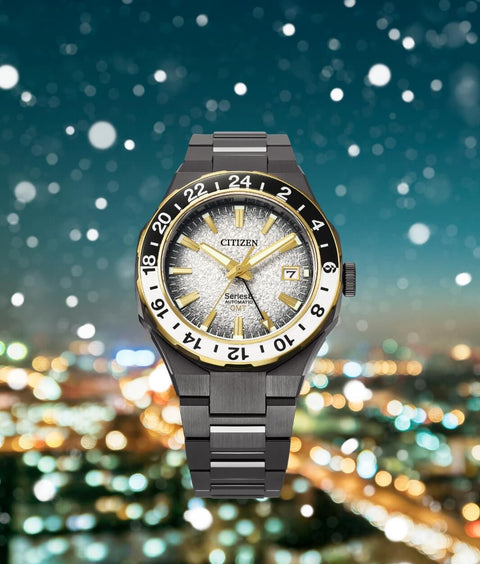 Montre Citizen Serie 8 GMT Automatique 41 mm – Réf. NB6035-55H – Winter Night Glow Édition Limitée, Calibre 9054