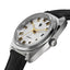 Montre LIP Général de Gaulle 671880 – Automatique 35mm – Fabriquée en France – Cadran argenté & bracelet cuir noir