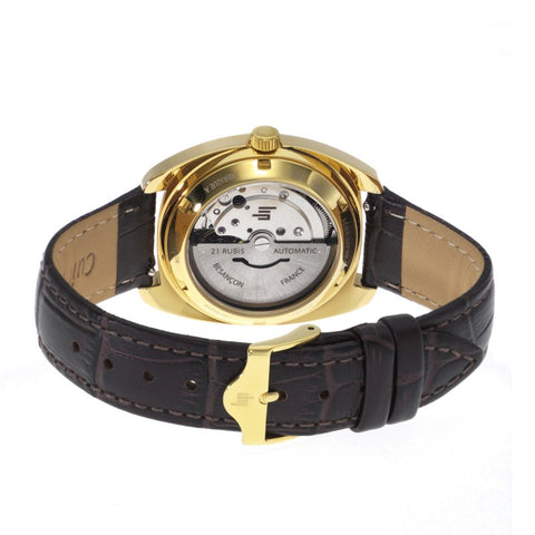 Montre LIP Général de Gaulle 671881 – Automatique 35mm – Acier doré jaune & cadran argenté – Fabriquée en France à Besançon