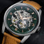 LIP Himalaya Automatique Squelette 40 mm – Forest Green x Peugeot Motocycles