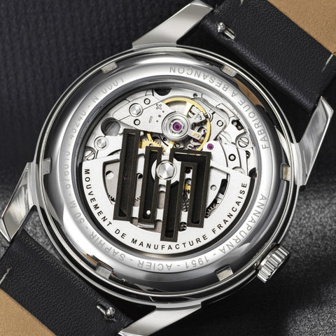 Montre LIP Annapurna Automatique 39 mm – Réf. 676010 – Mouvement Manufacture R26, Cadran Noir, Bracelet Cuir Noir, Étanche 50 m