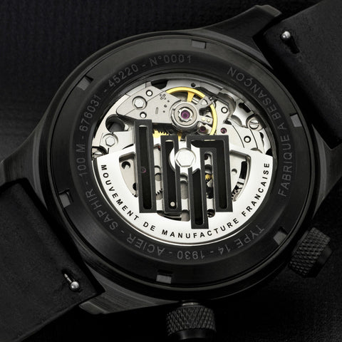 Montre LIP Type 14 Automatique 41 mm PVD Noir – Réf. 676031 – Calibre Manufacture R26, Verre Saphir, Étanche 100 m