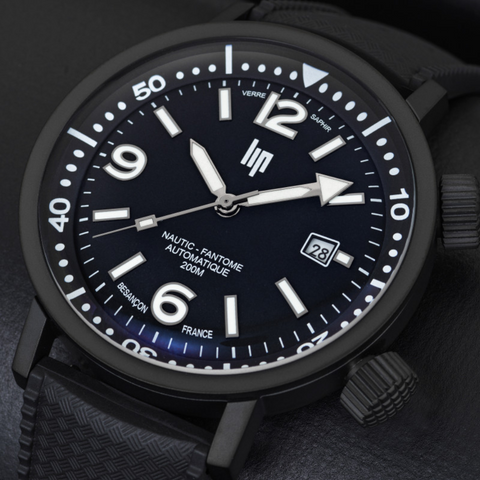 Montre Homme Lip Nautic-Fantôme Automatique – 41 mm Réf. 671860 – Fabriquée en France