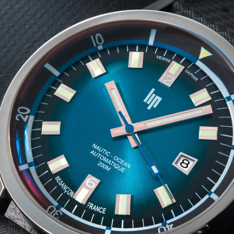 Montre Homme Lip Grande Nautic-Océan Automatique – 41 mm Réf. 671854 – Fabriquée en France