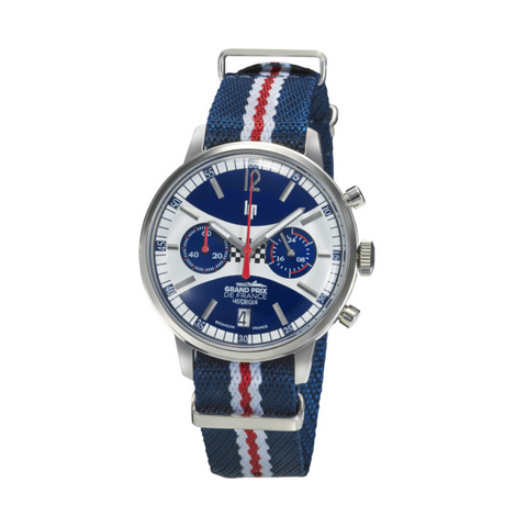 Montre Lip Rallye Méca-Quartz GPFH 39 mm – Réf. 670065 – Chronographe Homme – Style Vintage Sport – Mouvement Hybride