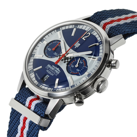 Montre Lip Rallye Méca-Quartz GPFH 39 mm – Réf. 670065 – Chronographe Homme – Style Vintage Sport – Mouvement Hybride