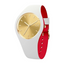 Montre Femme M ICE WATCH LOULOU WHITE GOLD CHIC Silicone Blanc et Rouge