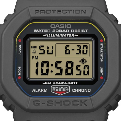 G-SHOCK DW-5600MNC-8A2ER – Montre Multicolore Bracelet Tissu FIDLOCK®