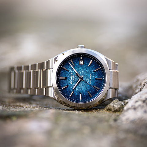 Montre Homme Casio Edifice EFK-200D-2AER Automatique | Boîtier Acier Inoxydable & Cadran Bleu Électroformé