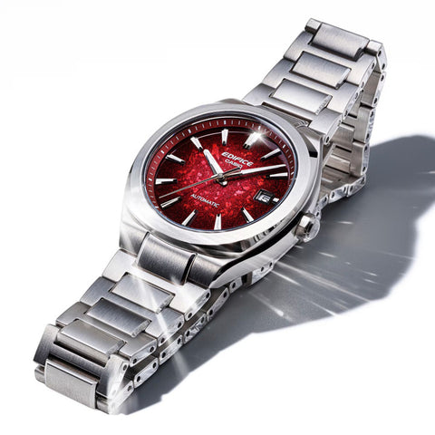 Montre Homme Casio Edifice EFK-200D-4AER Automatique | Boîtier Acier Inoxydable & Cadran Rouge Électroformé