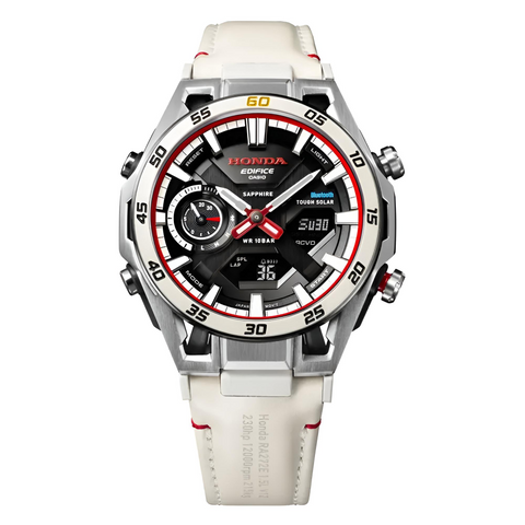 Montre Casio EDIFICE Honda Racing ECB-2300HR-1AER – Édition Spéciale 60e Anniversaire F1 – Solaire Bluetooth Verre Saphir