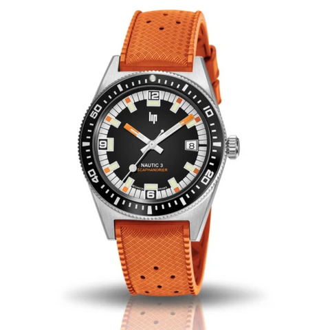 Montre LIP Nautic 3 Automatique 39 mm Scaphandrier – Édition Sapeurs-Pompiers Nageur-Sauveteur réf. 670098