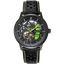 Montre Pierre Lannier Paddock Automatique Bracelet Cuir Noir Surpiqûre Verte – Réf. 341A477