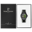 Montre Pierre Lannier Paddock Automatique Bracelet Cuir Noir Surpiqûre Verte – Réf. 341A477