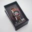 Montre Pierre Lannier Bretzel Airlines Blason Rouge – Boîtier Acier Argenté 40,5 mm – Bracelet Cuir Acajou – Édition Spéciale Alsacienne