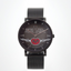 Montre Pierre Lannier Bretzel Airlines Blason Rouge – Boîtier Noir 40,5 mm – Bracelet Milanais Noir – Édition Spéciale Alsacienne