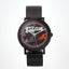 Montre Bretzel Vélo Club – Pierre Lannier x Bretzel Airlines : boîtier noir 40,5 mm, bracelet milanais acier noir, design cycliste alsacien, étanche 50 m, quartz. Édition spéciale Made in France.