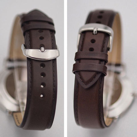 Montre Pierre Lannier Kelsch Blanc Rouge – Édition Spéciale Alsace – Acier 40,5 mm – Bracelet Cuir Ébène – Bretzel Airlines