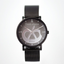 Montre Pierre Lannier Mac Bretzel – Édition Bretzel Airlines – Acier Noir 40,5 mm – Bracelet Milanais Noir – Made in France