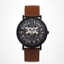 Montre Pierre Lannier Bretzel Brothers – Édition Bretzel Airlines – Boîtier Noir 40,5 mm – Bracelet Cuir Acajou – Made in France