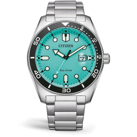Citizen AW1760-81W Eco-Drive – Montre Homme Solaire Eco-Friendly 42mm Étanche 100m Cadran Vert